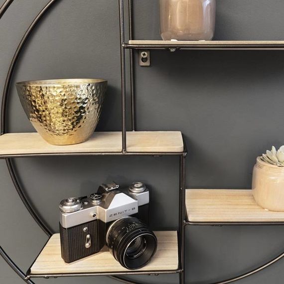 Lifa Living Industrieel vintage wandrek - rond