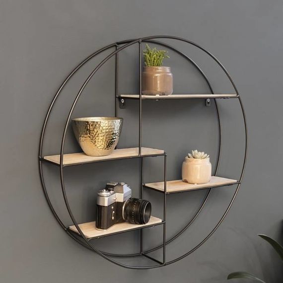 Vintage Wandrek rond - Home Living