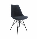 Kick Collection Stoel Velvet - Zwart Kick Collection Stoel Velvet - Zwart