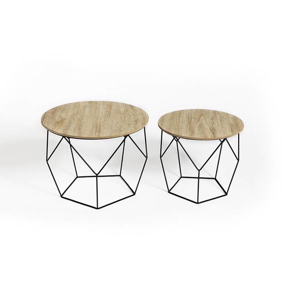 Lifa Living Geometrische bijzettafel 2/set