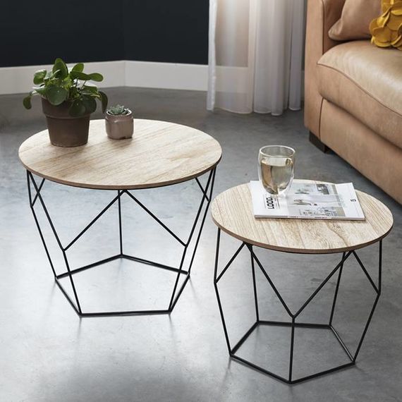 Lifa Living Geometrische bijzettafel 2/set