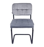 Kick Collection Stoel Velvet Ivy - Grijs Kick Collection Stoel Velvet Ivy - Grijs