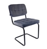 Kick Collection Stoel Velvet Ivy - Antraciet Kick Collection Stoel Velvet Ivy - Antraciet