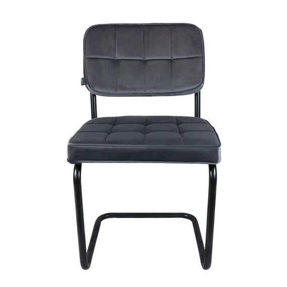 Kick Collection Stoel Velvet Ivy - Antraciet