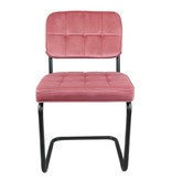 Kick Collection Stoel Velvet Ivy - Roze Kick Collection Stoel Velvet Ivy - Roze