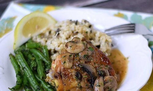 Recept: Kip met champagne en champignons