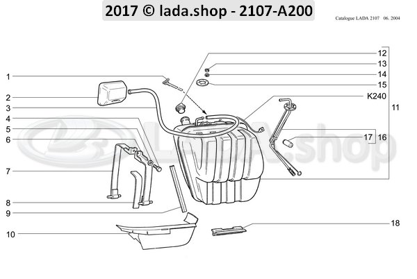 Ersatzteile Lada Niva, Benzinschlauch, Kraftstoffschlauch,  Bremsflüßigkeitsschlauch vom Benzintank Lada 2101-2107, Lada Niva, 100cm