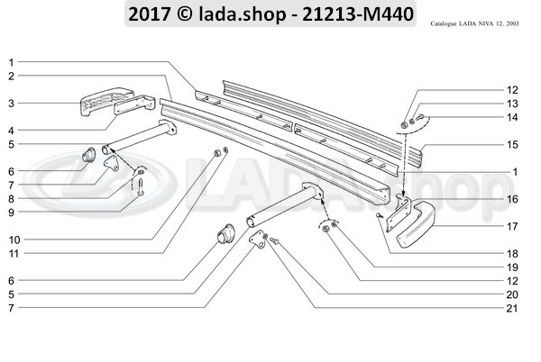 Hundetrittschutz Stoßstange hinten Lada Niva - Lada Niva Ersatzteile ,  194,90 €