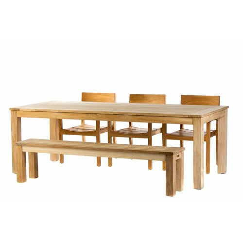 Garden Teak Teak tuinset: James Tafel (240) | James stapelstoel | James bank 190 Garden Teak Teak tuinset: James Tafel (240) | James stapelstoel | James bank 190