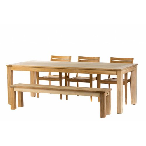 Garden Teak Teak tuinset: James Tafel (240) | St, Tropez stapelstoel | James bank 190 Garden Teak Teak tuinset: James Tafel (240) | St, Tropez stapelstoel | James bank 190