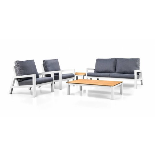 SUNS tuinmeubelen Lago loungeset | Mat royal grijs | Loungebank + 2 stoelen SUNS tuinmeubelen Lago loungeset | Mat royal grijs | Loungebank + 2 stoelen