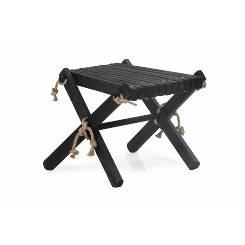 Brafab Fieldchair Ribbon | Voetenbank | zwart Brafab Fieldchair Ribbon | Voetenbank | zwart