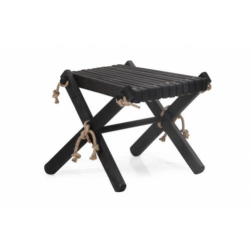 Brafab Ribbon Fieldchair | Voetenbank | Zwart Brafab Ribbon Fieldchair | Voetenbank | Zwart