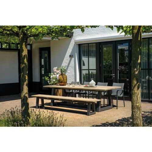 SUNS tuinmeubelen Ovada tuinbank | 340 cm | Mat royal grijs SUNS tuinmeubelen Ovada tuinbank | 340 cm | Mat royal grijs