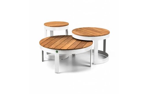 SUNS tuinmeubelen Cameron bijzettafels | Mat wit | 3 stuks SUNS tuinmeubelen Cameron bijzettafels | Mat wit | 3 stuks