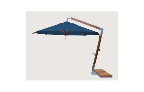 Bambrella parasols Bambrella Parasol Side Wind | blauw | 3x3m Bambrella parasols Bambrella Parasol Side Wind | blauw | 3x3m