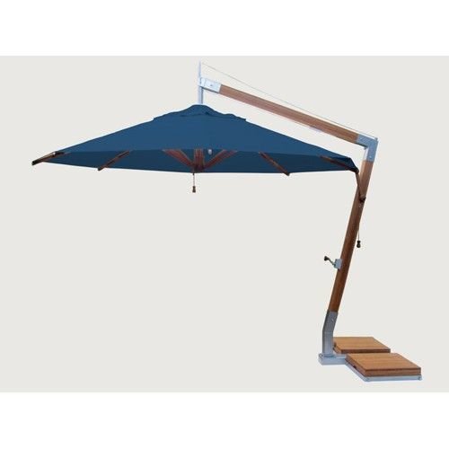 Bambrella parasols Bambrella Parasol Side Wind | blauw | 3x3m Bambrella parasols Bambrella Parasol Side Wind | blauw | 3x3m