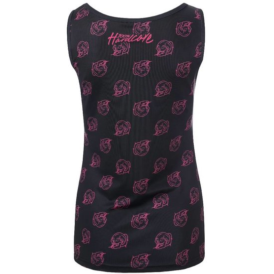 100% Hardcore dames singlet basic allover zwart / roze 100% Hardcore dames singlet basic allover zwart / roze