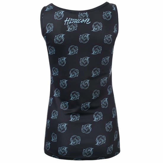 100% Hardcore dames singlet basic allover zwart / blauw 100% Hardcore dames singlet basic allover zwart / blauw
