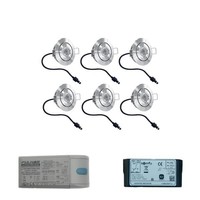 Set mit 6x3 Watt dimmbarer Lavanto LED Einbaustrahler IP44 mit Somfy IO Empfänger Exklusive Fernbedienung