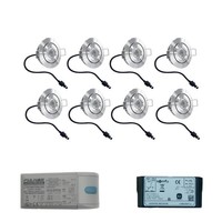 Lavanto Cree LED-Terrassenbeleuchtung Einbaustrahler Set 8 x 3 Watt Somfy IO