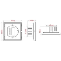Draadloze 2.4GHz LED muur dimmer