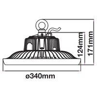 LED High Bay 150 Watt 6400K IP65 90° A++ Inkl. Meanwell Transformator