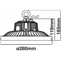 LED High Bay 100 Watt 6400K IP65 90° A++ Inkl. Meanwell Transformator