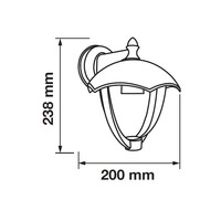 Klassische Garten Hängelampe Aluminium schwarz passend für E27 Lampen IP44 feuchtebeständig 3 Jahr Garantie