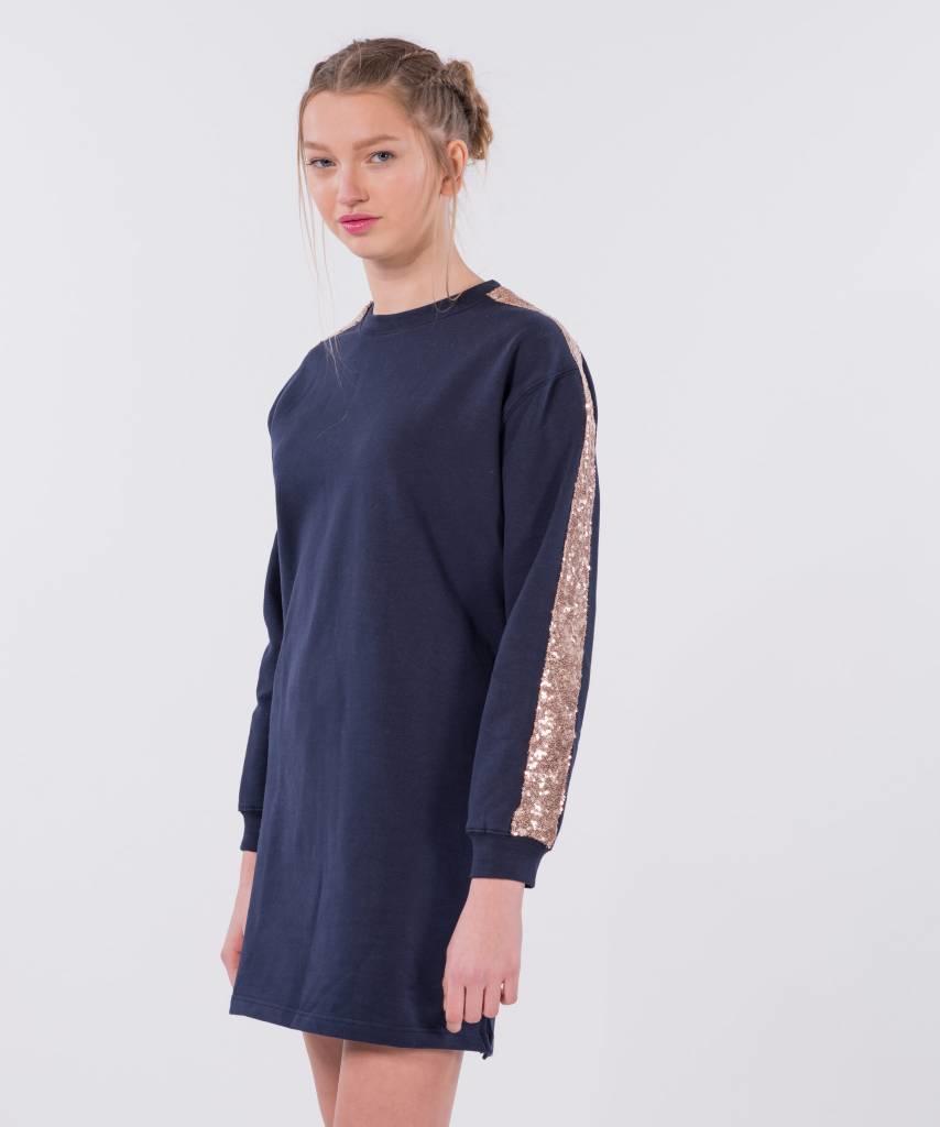 Sweater Dress Dark Blue Champagne Lewis Melly Sweater Dress Dark Blue Champagne
