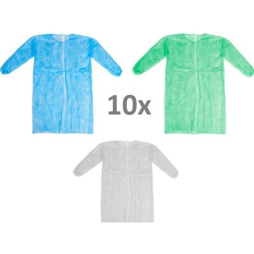 Medi-Inn Bezoekersjassen latexvrij - non woven - met koord - 10 st. Medi-Inn Bezoekersjassen latexvrij - non woven - met koord - 10 st.