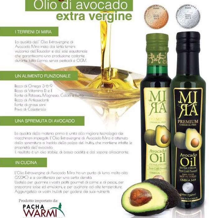MIRA avocado olie in Italiaans magazine