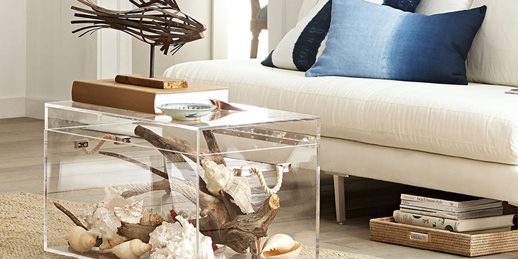 Glass coffee table