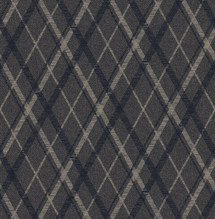 Dutch Wallcoverings Sauvage Ruit - Zwart