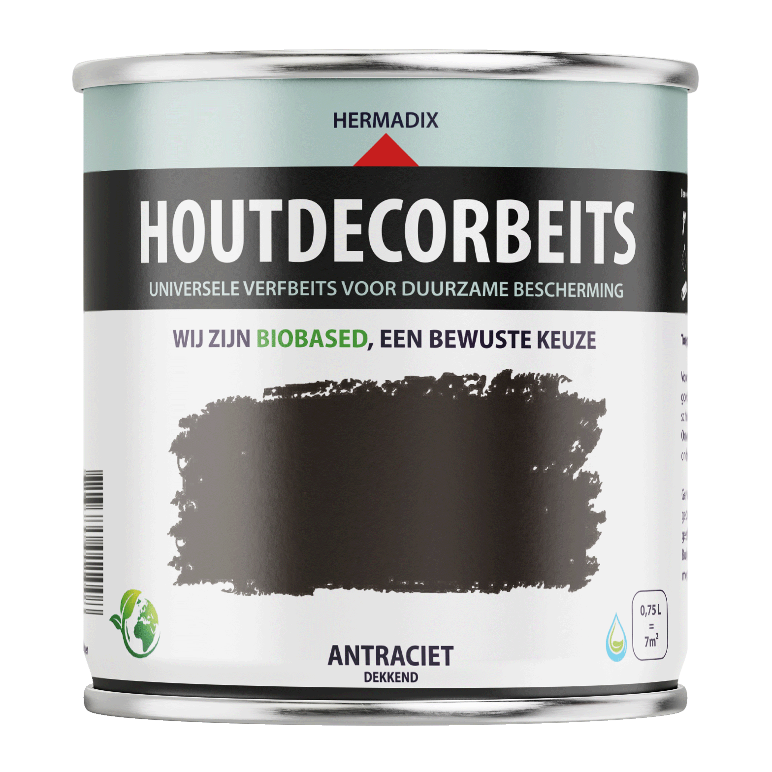 Hermadix Houtdecor Verfbeits - Antraciet
