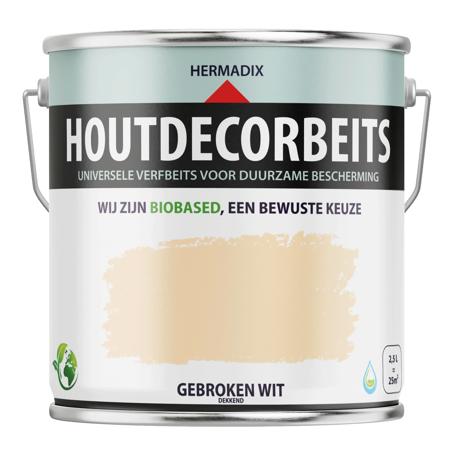 Hermadix Houtdecor Verfbeits - Gebroken Wit