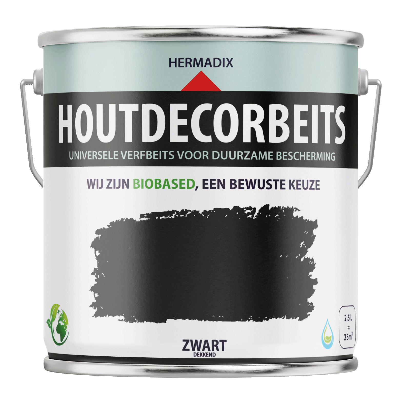 Hermadix Houtdecor Verfbeits - Zwart