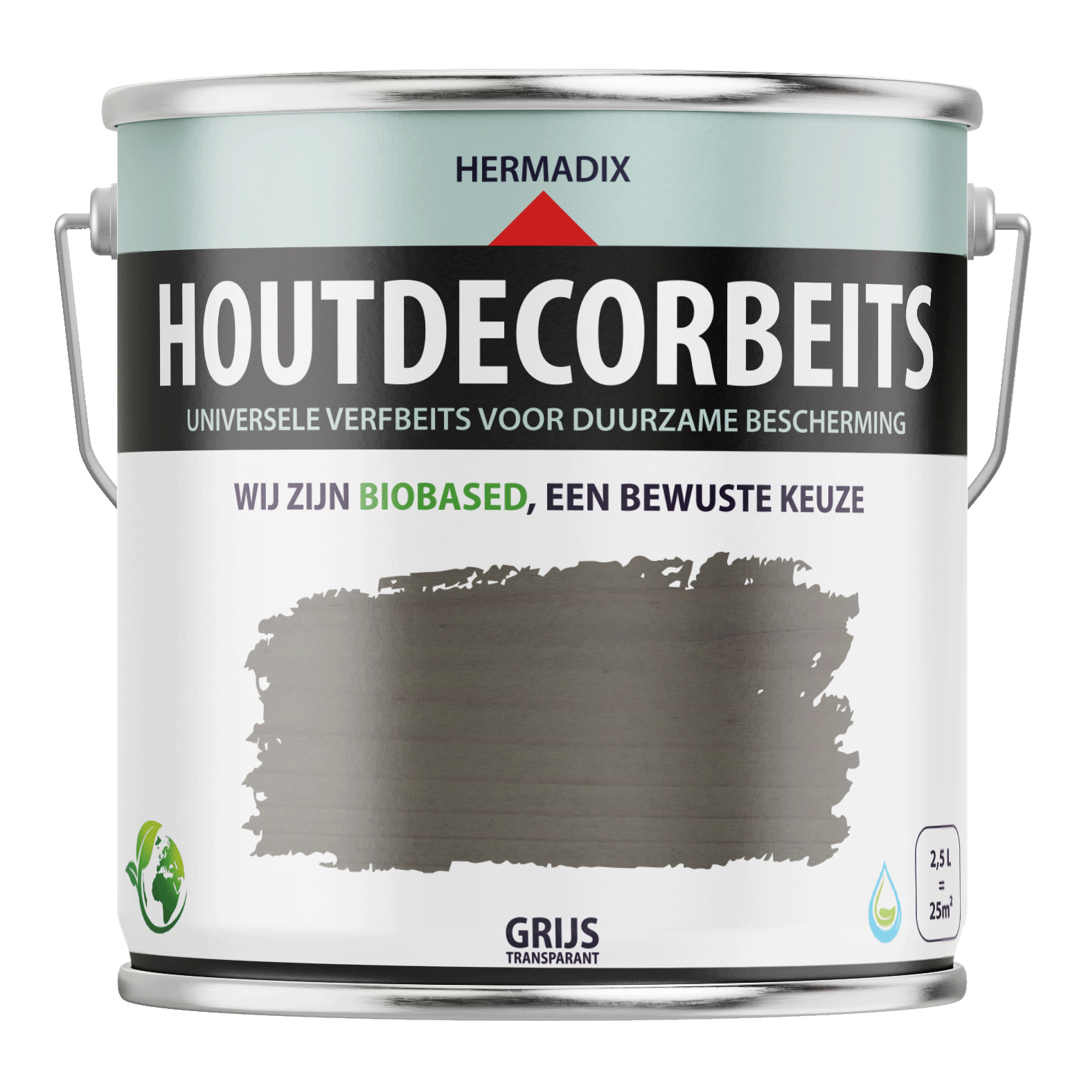 Hermadix Houtdecor Verfbeits Transparant - Grijs