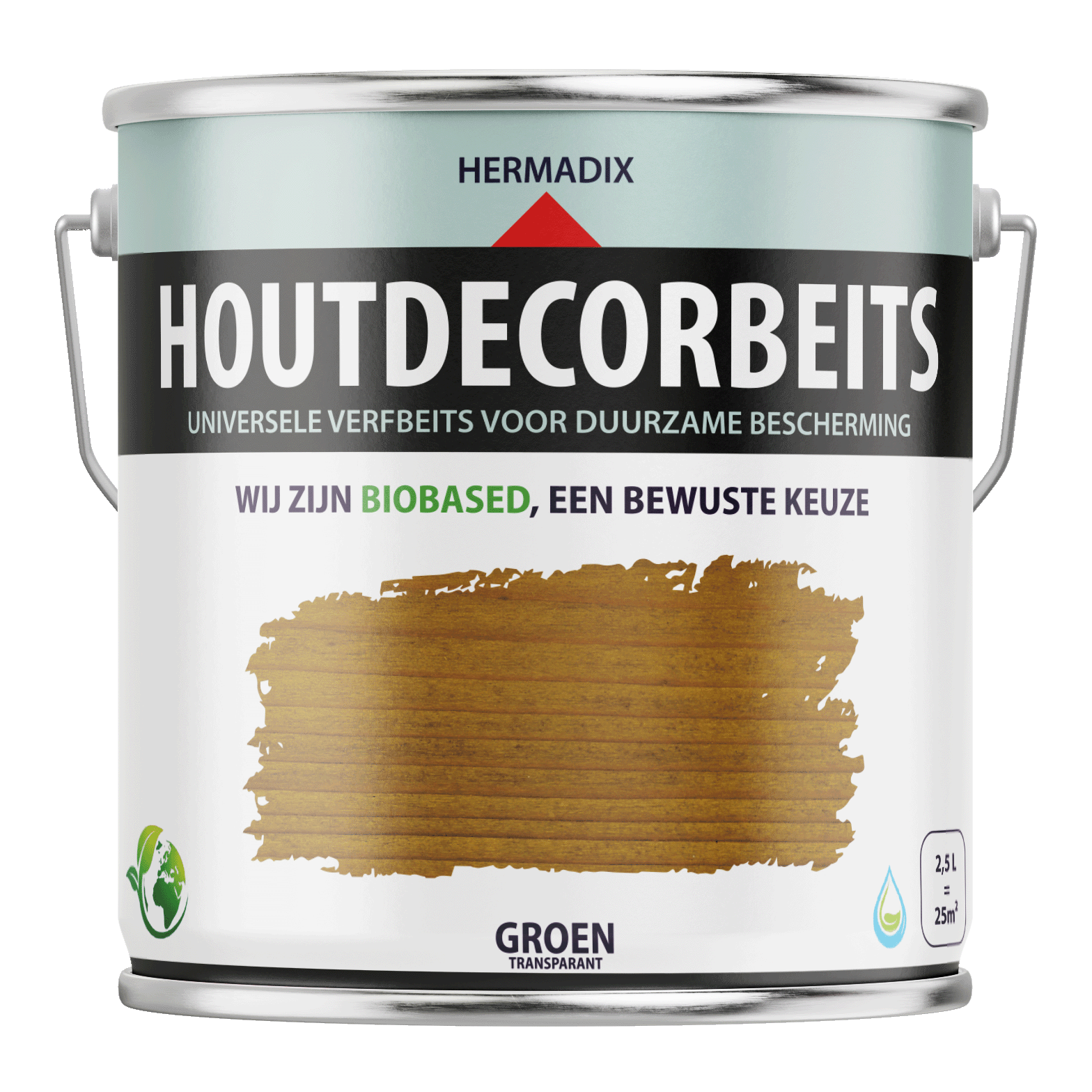 Hermadix Houtdecor Verfbeits Transparant - Groen
