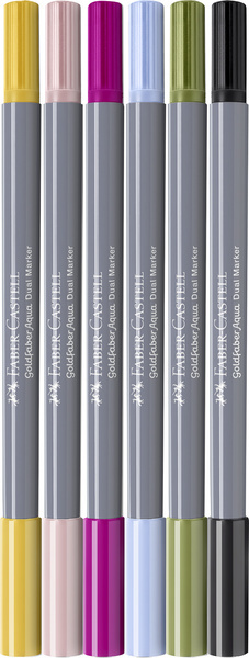 Faber Castell Duo aquarelmarker Goldfaber - etui 6 stuks Lettering