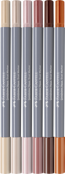Faber Castell Duo aquarelmarker Goldfaber - etui 6 stuks Portrait