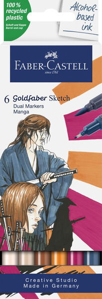 Faber Castell Sketchmarker Goldfaber - etui 6 stuks - Manga