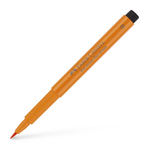 Faber Castell Tekenstift Pitt Artist Pen Brush - 113 oranje glanzend