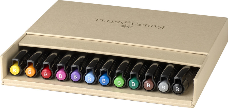 Faber Castell Tekenstift Pitt Artist Pen Brush - 12dlg studiobox