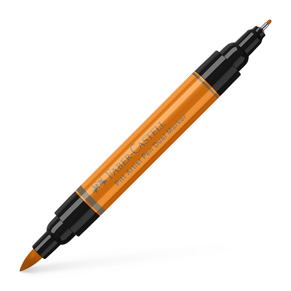 Faber Castell Tekenstift Pitt Artist Pen duo marker - 113 oranje glazuur