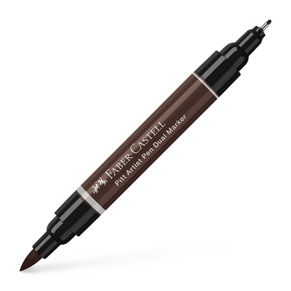 Faber Castell Tekenstift Pitt Artist Pen duo marker - 175 donker sepia