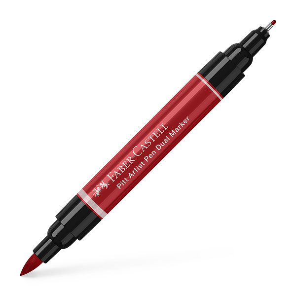 Faber Castell Tekenstift Pitt Artist Pen duo marker - 219 diep scharlaken rood