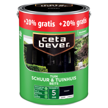 Cetabever Schuur en Tuinhuis Beits Dekkend Zijdeglans - Zwart