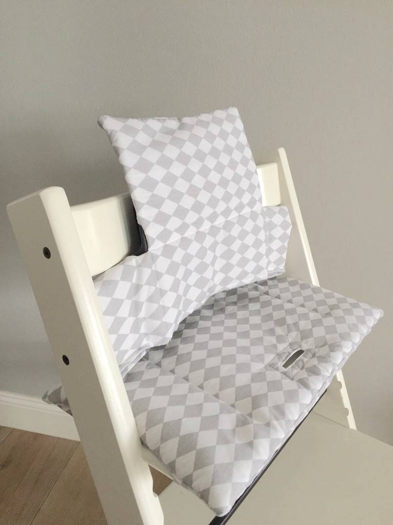 Highchair Cushion Rhombic Grey For Stokke Tripp Trapp Highchair Cushion Rhombic Grey For Stokke Tripp Trapp
