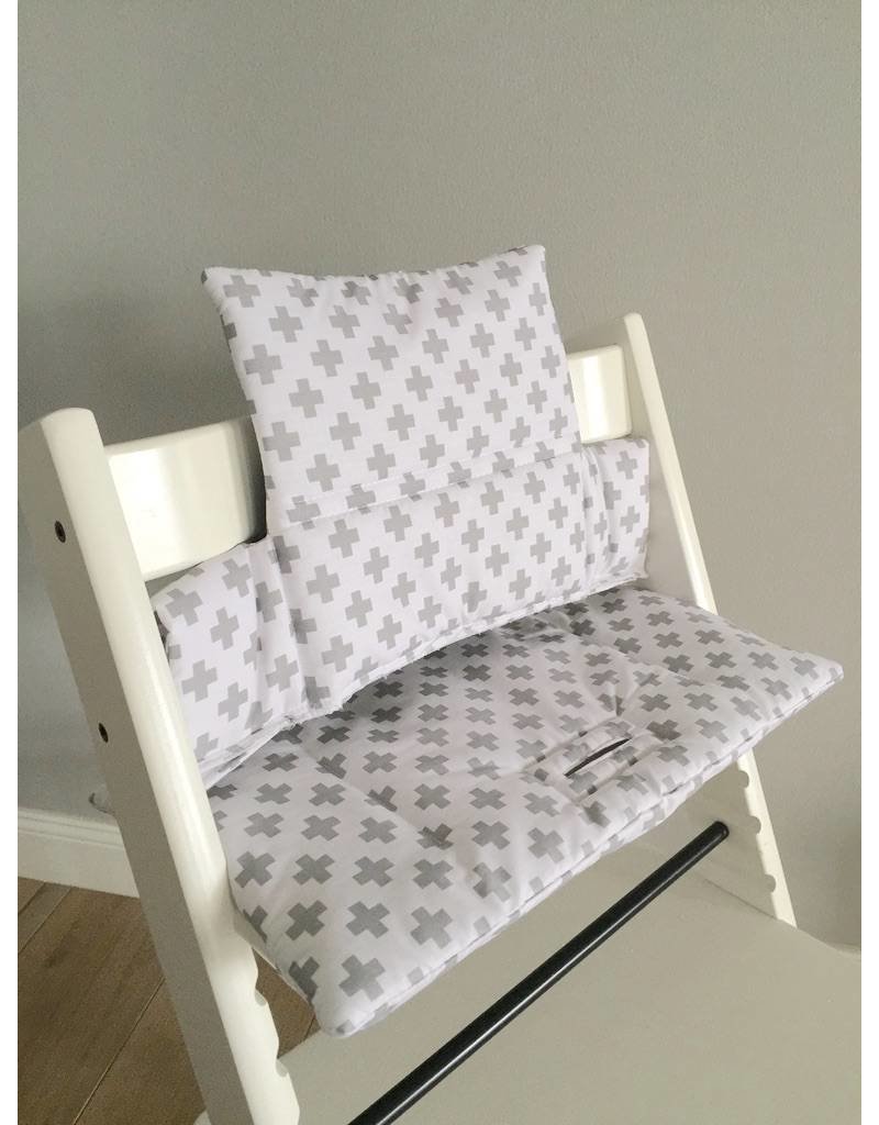 Highchair Cushion Crosses White For Stokke Tripp Trapp Puckdaddy Highchair Cushion Cross White For Stokke Tripp Trapp